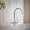 Milano Elizabeth - Traditional Kitchen Mixer Tap - Chrome and White