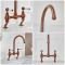 Milano Elizabeth - Traditional Cranked Bridge Kitchen Mixer Tap - Brushed Copper