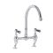 Milano Elizabeth - Traditional Cranked Bridge Kitchen Mixer Tap - Choice of Finish