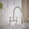 Milano Elizabeth - Traditional Cranked Bridge Kitchen Mixer Tap - Choice of Finish
