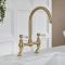 Milano Elizabeth - Traditional Cranked Bridge Kitchen Mixer Tap - Choice of Finish