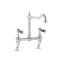 Milano Elizabeth - Classic Cranked Bridge Kitchen Mixer Tap - Chrome and Black