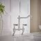 Milano Elizabeth - Classic Cranked Bridge Kitchen Mixer Tap - Chrome and Black
