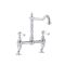 Milano Elizabeth - Classic Cranked Bridge Kitchen Mixer Tap - Chrome and White