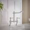 Milano Elizabeth - Classic Cranked Bridge Kitchen Mixer Tap - Chrome and White