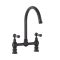 Milano Elizabeth - Traditional Bridge Kitchen Mixer Tap - Black