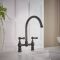 Milano Elizabeth - Traditional Bridge Kitchen Mixer Tap - Black