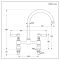 Milano Elizabeth - Traditional Bridge Kitchen Mixer Tap - Chrome and White
