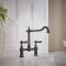 Milano Elizabeth - Classic Bridge Kitchen Mixer Tap - Black