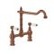 Milano Elizabeth - Classic Bridge Kitchen Mixer Tap - Brushed Copper