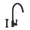 Milano Elizabeth - Single Lever Traditional Kitchen Mixer Tap with Pull-Out Spray - Black
