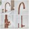 Milano Elizabeth - Single Lever Traditional Kitchen Mixer Tap with Pull-Out Spray - Brushed Copper