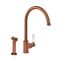 Milano Elizabeth - Single Lever Traditional Kitchen Mixer Tap with Pull-Out Spray - Brushed Copper
