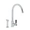 Milano Elizabeth - Single Lever Traditional Kitchen Mixer Tap with Pull Out Spray - Chrome and Black