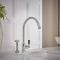 Milano Elizabeth - Single Lever Traditional Kitchen Mixer Tap with Pull Out Spray - Chrome and Black