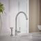 Milano Elizabeth - Single Lever Traditional Kitchen Mixer Tap with Pull Out Spray - Chrome and White