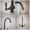 Milano Elizabeth - Traditional Kitchen Mixer Tap with Pull-Out Spray - Black