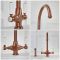 Milano Elizabeth - Traditional Kitchen Mixer Tap with Pull-Out Spray - Brushed Copper