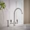 Milano Elizabeth - Traditional Kitchen Mixer Tap with Pull-Out Spray - Chrome and Black