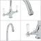 Milano Elizabeth - Traditional Kitchen Mixer Tap with Pull-Out Spray - Chrome and White