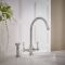 Milano Elizabeth - Traditional Kitchen Mixer Tap with Pull-Out Spray - Chrome and White