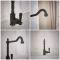 Milano Elizabeth - Single Lever Classic Kitchen Mixer Tap with Pull-Out Spray - Black