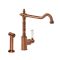 Milano Elizabeth - Single Lever Classic Kitchen Mixer Tap with Pull-Out Spray - Brushed Copper