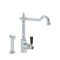 Milano Elizabeth - Single Lever Classic Kitchen Mixer Tap with Pull-Out Spray - Chrome and Black