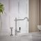 Milano Elizabeth - Single Lever Classic Kitchen Mixer Tap with Pull-Out Spray - Chrome and Black