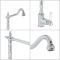 Milano Elizabeth - Single Lever Classic Kitchen Mixer Tap with Pull-Out Spray - Chrome and White