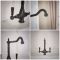 Milano Elizabeth - Classic Kitchen Mixer Tap with Pull-Out Spray - Black