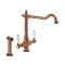Milano Elizabeth - Classic Kitchen Mixer Tap with Pull-Out Spray - Brushed Copper