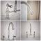 Milano Elizabeth - Traditional Bridge Kitchen Mixer Tap with Pull-Out Spray - Chrome and Black