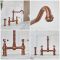 Milano Elizabeth - Classic Bridge Kitchen Mixer Tap with Pull-Out Spray - Brushed Copper