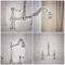 Milano Elizabeth - Classic Bridge Kitchen Mixer Tap with Pull-Out Spray - Chrome and White