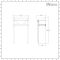 Milano Richmond - White Traditional Cloakroom Basin and Chrome Washstand - 515mm x 300mm (2 Tap-Holes)