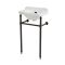 Milano Richmond - 515mm Traditional Basin and Black Washstand - (2 Tap-Holes)