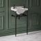 Milano Richmond - 515mm Traditional Basin and Black Washstand - (2 Tap-Holes)