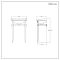Milano Richmond - 560mm Traditional Basin and Black Washstand - (1 Tap-Hole)
