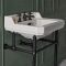 Milano Richmond - 560mm Traditional Basin and Black Washstand - (3 Tap-Holes)