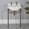 Milano Richmond - 500mm Traditional Basin and Washstand - Oil Rubbed Bronze (2 Tap-Holes)