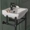 Milano Richmond - 500mm Traditional Basin and Black Washstand - (1 Tap-Hole)