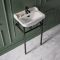 Milano Richmond - 500mm Traditional Basin and Black Washstand - (1 Tap-Hole)
