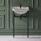 Milano Richmond - 500mm Traditional Basin and Black Washstand - (1 Tap-Hole)