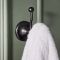 Milano Elizabeth - Traditional Double Robe Hook - Black