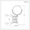 Milano Elizabeth - Traditional Round Extendable Shaving Mirror - Chrome