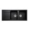 Rangemaster Loa - Double Bowl Granite Inset Kitchen Sink - 1160mm x 500mm - Choice of Finish