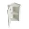 Milano Lurus - White Modern Bathroom Mirrored Corner Cabinet - 650mm x 459mm