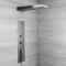 Milano Ryukyu - Modern Concealed Thermostatic Shower Tower Panel with Waterfall Shower Head, Hand Shower and Body Jets - Gun Metal Grey