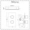 Milano Arvo - Chrome Thermostatic Shower with Recessed Shower Head (1 Outlet)